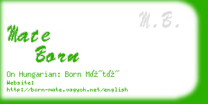 mate born business card